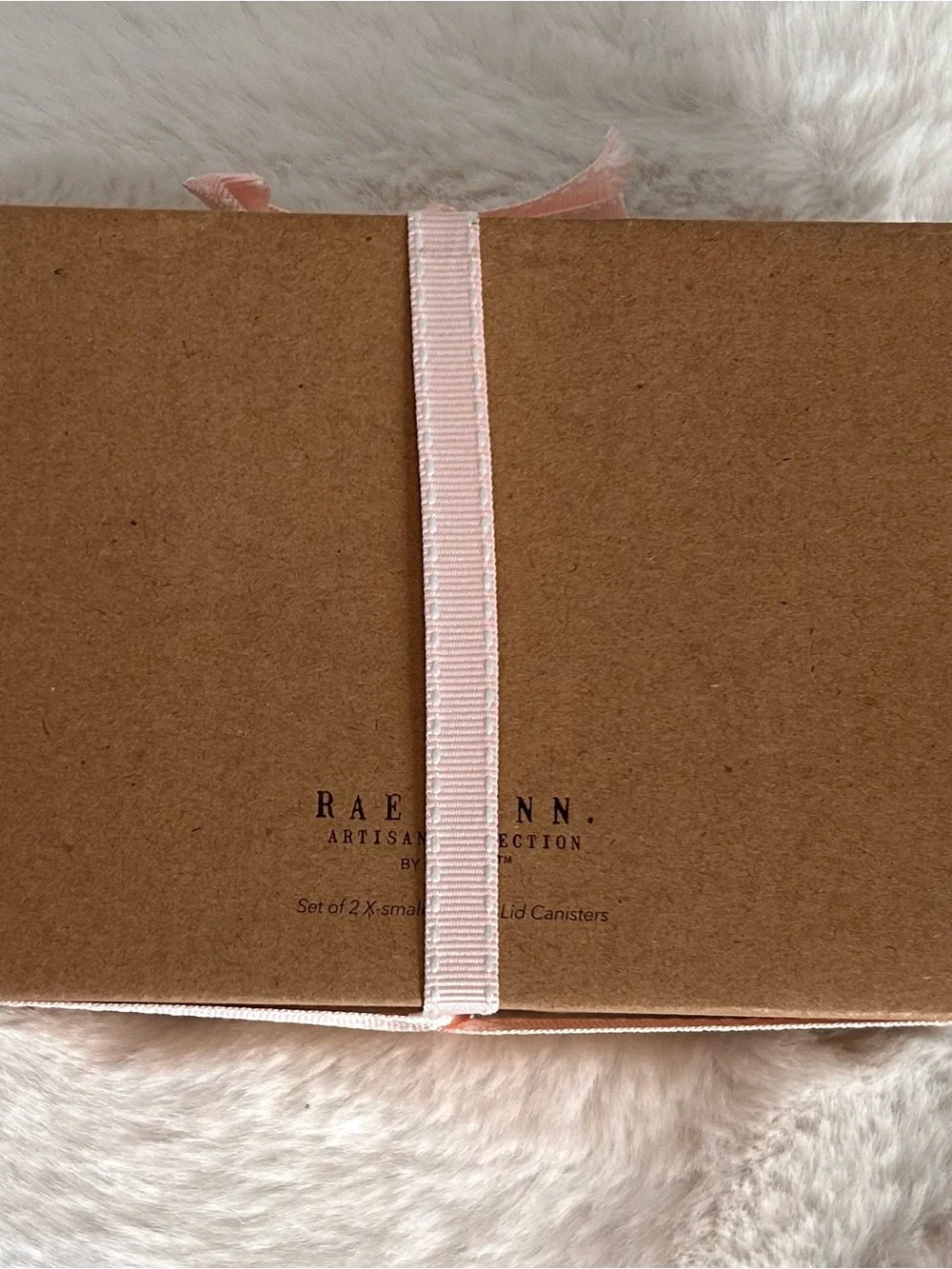 Rae Dunn Pink Ceramic Hair Ties & Bobby Pins Jars